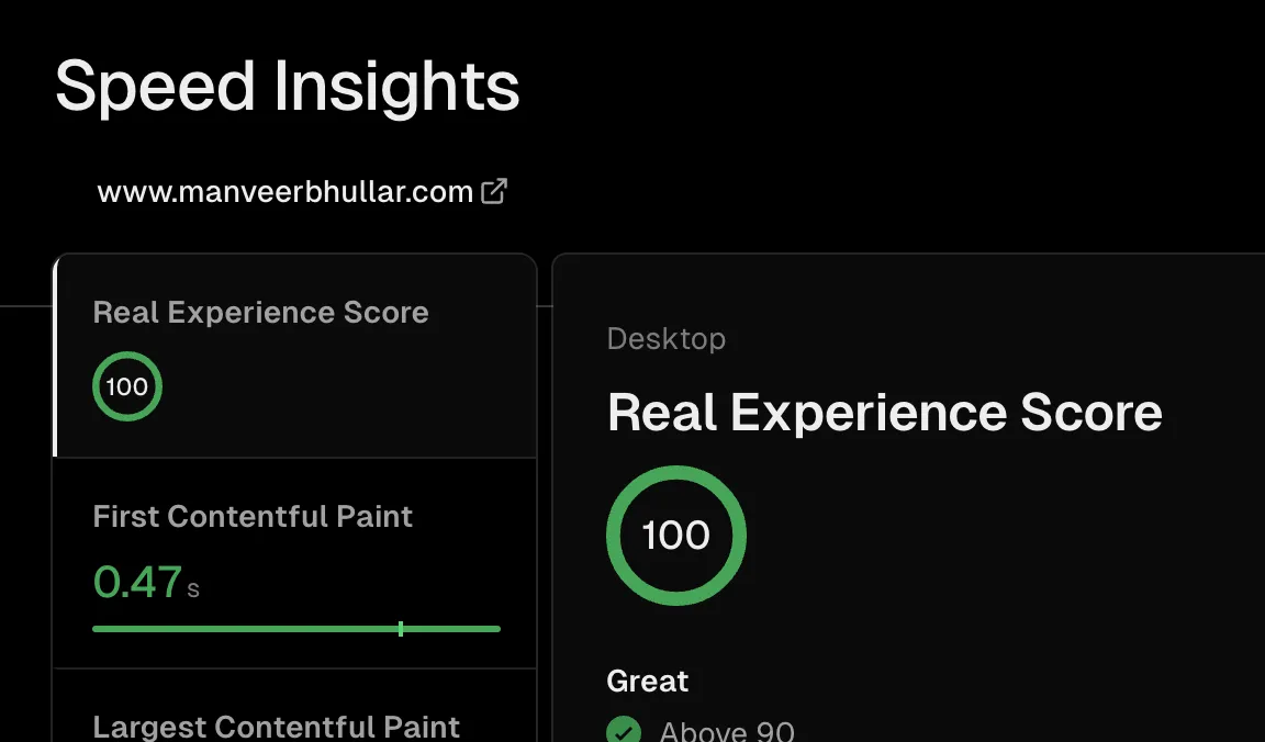 Vercel Speed Insights